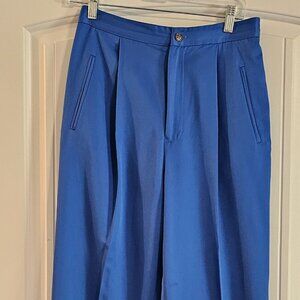 Women's Ralph Lauren Polo‎ Sport Blue Pleated Cuffed Pants Blue Size 10 READ
